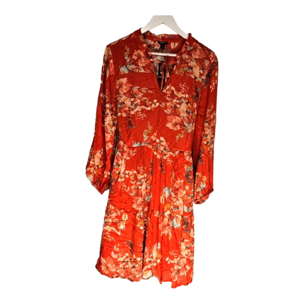 Torrid Red Floral Dress Size 1X (14/16) NWT